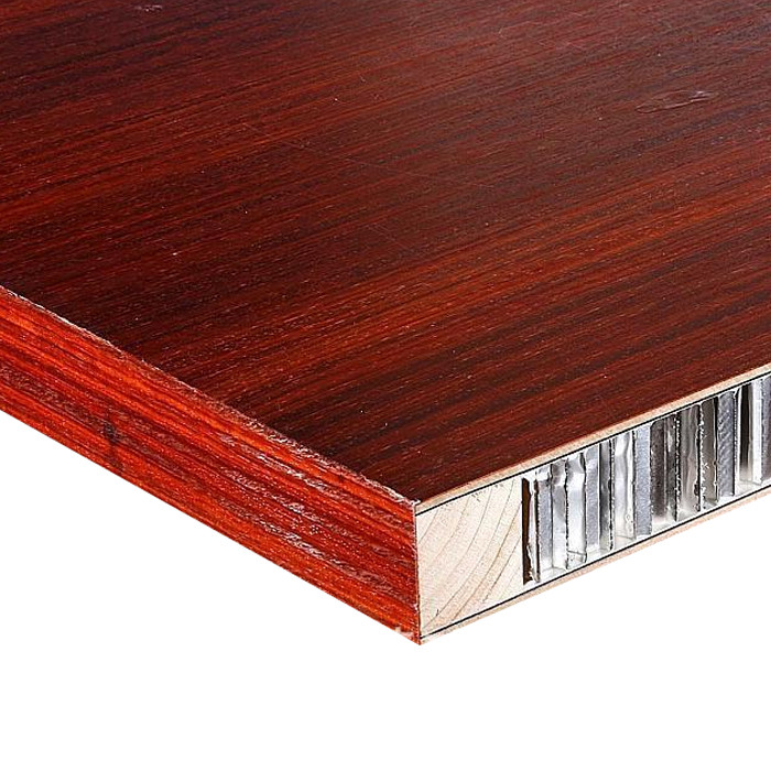 Dekorasyon Duvar Malzemesi İçin Ahşap Görünümlü Alüminyum Petek Kompozit Panel 10000mm